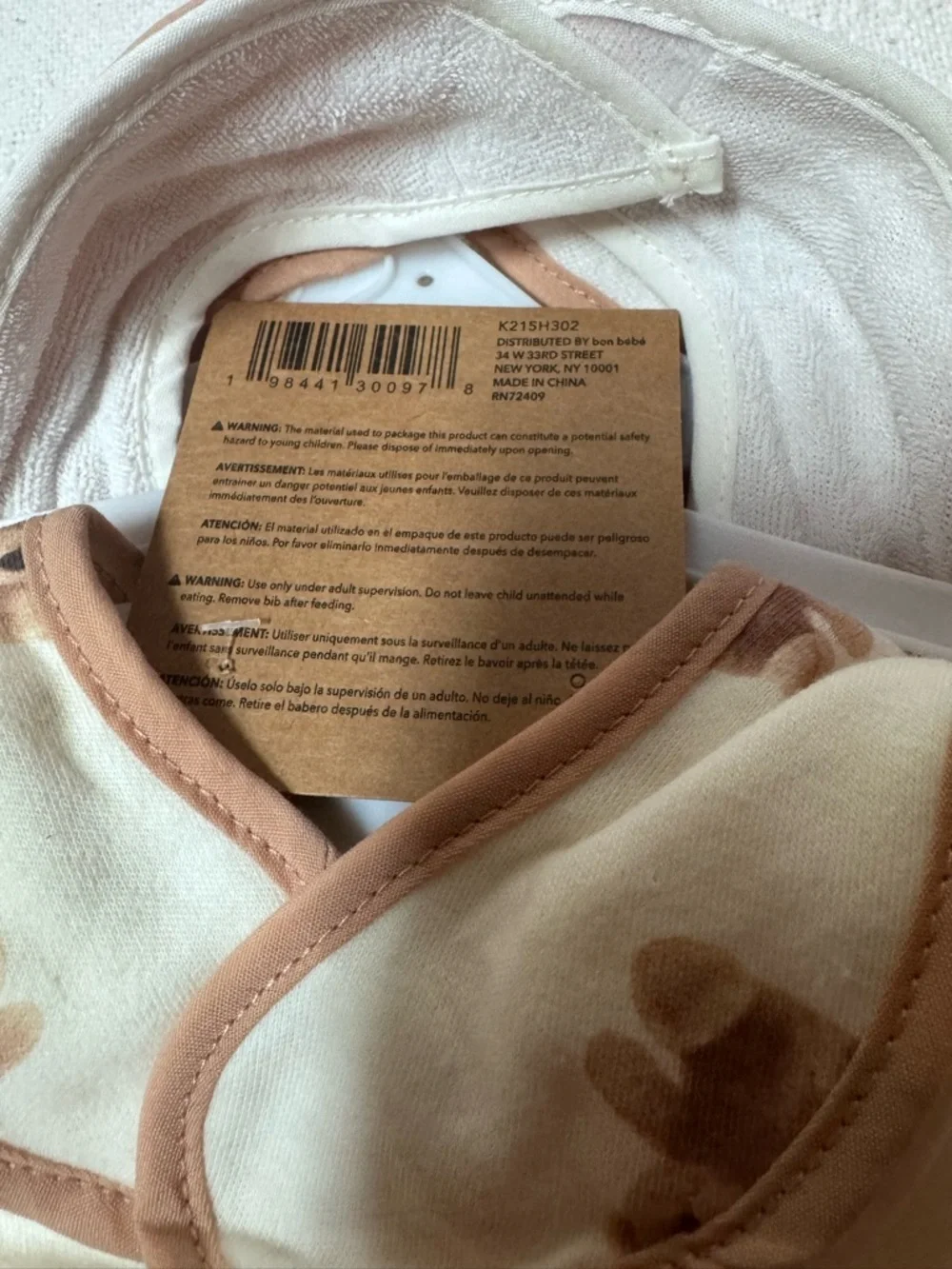 Pearl Baby Bib Set in Beige, Brown, Cream, Blue - 5 Pack Baby gear.
